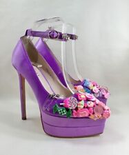 Simmi Lilac Customised Candy Decor Pointed Platform 6” Heel Stiletto Shoes UK 4