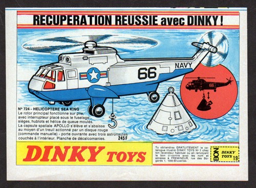 1971 dinky toys helicopter sea - dinky,