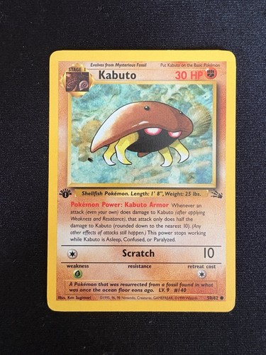 Pokémon tcg kabuto 62 - pokémon,