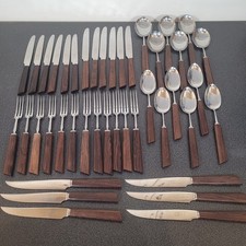 George Butler & Co Cutlery Set Wooden Handle 42 Pieces