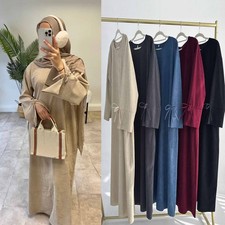 Women Muslim Corduroy Maxi