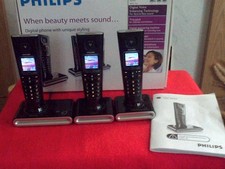 PHILIPS TRIO CORDLESS PHONES + ANSWERPHONE