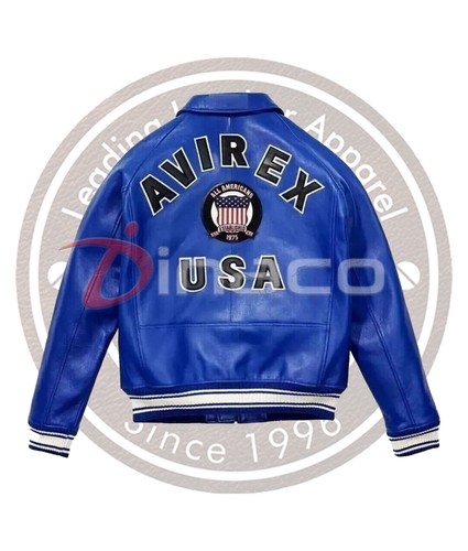 Men avirex blue - avirex, cowhide