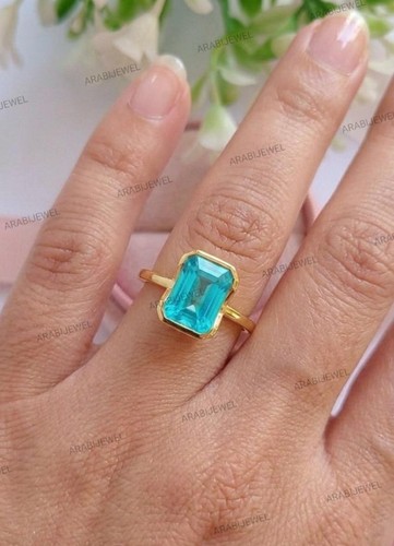 Emerald cut paraiba tourmaline - cut,
