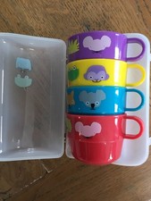 4 X Paperchase Children’s Plastic Stackable Cups & Storage Container