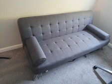 Foldable Sofa Bed Double Size Grey Colour  Easy To Disassemble