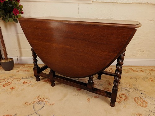 Edwardian solid oak barley - edwardian,