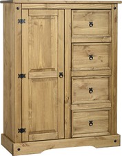 MEXICAN PINE CORONA WARDROBE, 1 DOOR, 2 DOOR, 3 DOOR, 4 DOOR