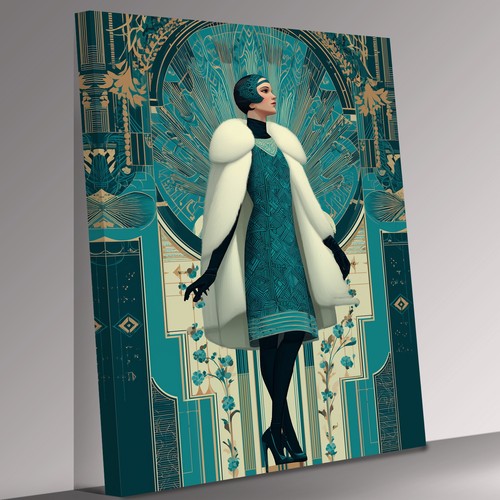 Art deco girl - art,