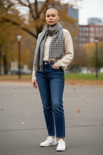 100 cashmere geometric - cashmere,