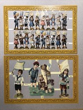 Vintage Mamelok Press - Die Cut Paper Embossed Sheets - Victorian Children Based