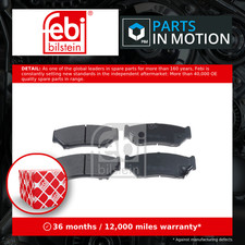 Brake Pads Set fits SUZUKI GRAND VITARA Mk1 2.0D Front 01 to 05 RHW Febi Quality