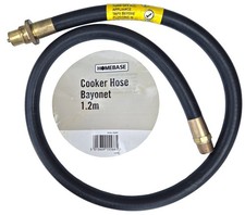 COOKER HOSE 1.2m Bayonet Fitting GAS