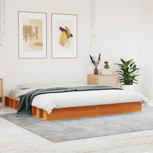 Bed frame brown solid - frame,