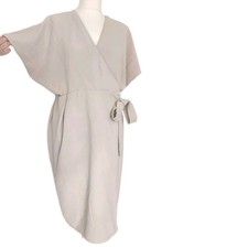 Topshop Nude Ivory Maternity Wrap Dress Size 16