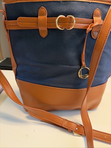 Loulou navy canvas - canvas, tote