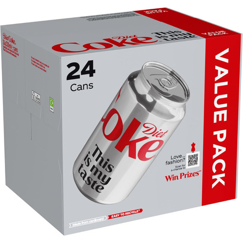 Diet coke can cola box - cola,, ml