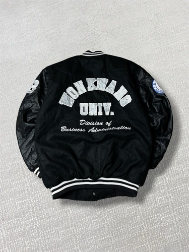 Varsity jacket black - black, white