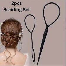 Black Topsy Tail Hair Braid Ponytail Braid Maker Hair Styling Tool Accessories