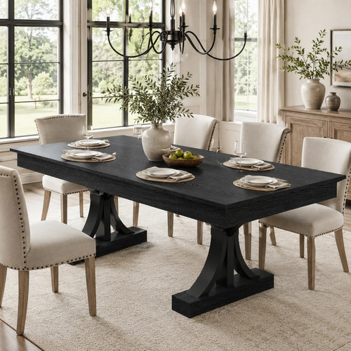 Inch black dining table for - 71-inch,