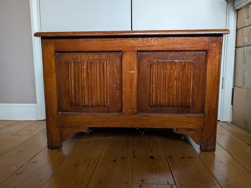 Antique solid oak blanket box - antique,