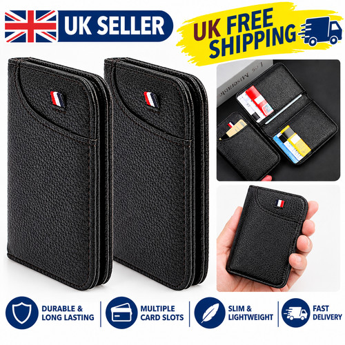Men anti scan leather - leather, slim