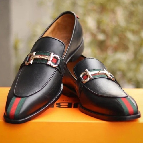 Men handmade genuine black - men's,