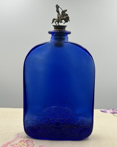 Cobalt blue embossed glass - cobalt,