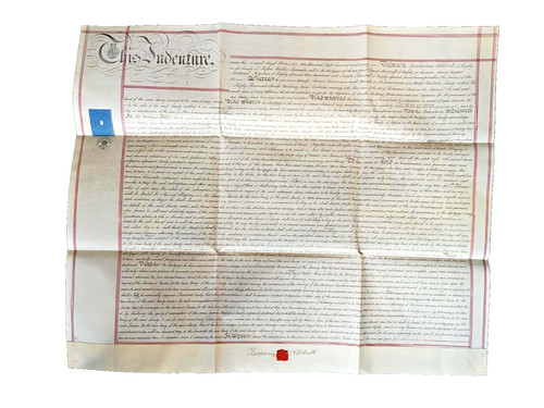 Victorian vellum indenture - victorian,