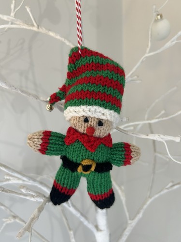 Hand knitted christmas tree - knitted,