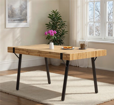 Brand New - Treviso Dining Table Light Oak Effect/Black