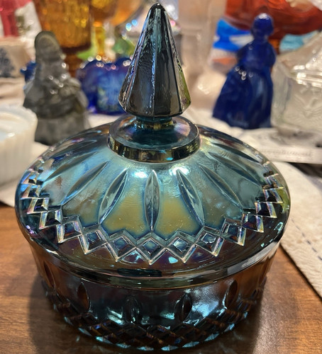 Vintage indiana blue carnival - blue,