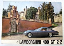 LAMBORGHINI 400 GT 2+2 Car Sales Brochure c1967 Italian Text