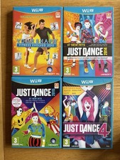Nintendo Wii U Game Bundle X4 Just Dance 4 + Just Dance 2014 & 2015 + Your Shape