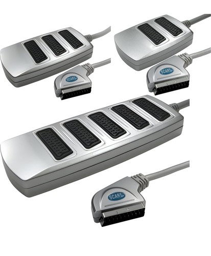 Silver scart splitter box - scart,
