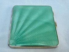 Superb Silver & Guilloche Enamel Art Deco Cigarette Case Birmingham 1931.