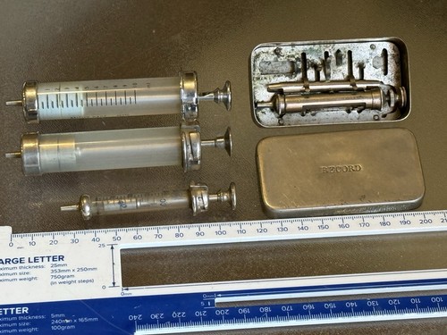 Vintage glass syringe - glass,