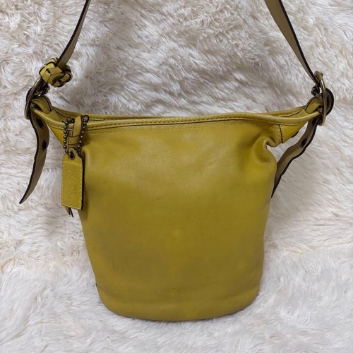 Coach mustard yellow bucket - coach,