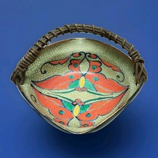 Ceramic Orange Butterfly Bowl