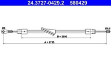 Parking brake cable - brake,