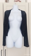 Womens Blck Sparkly Cardigan
