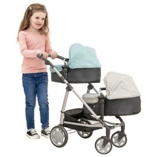 Deluxe twin dolls pram - deluxe, kids