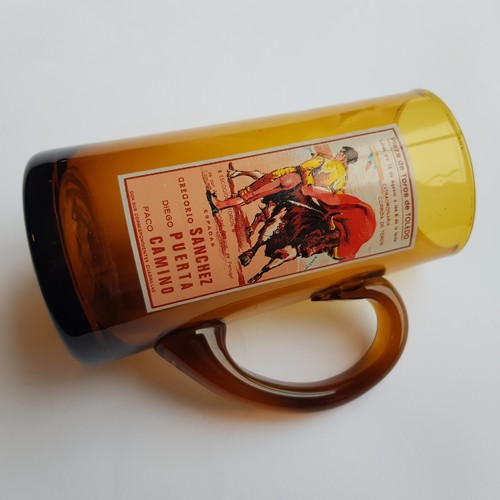 Spanish souvenir amber glass