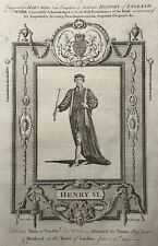 1784 Edward VI, King Of England 1421 - 1471 Original Antique Print