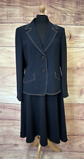 Vintage Womens Planet Black Smart Skirt Suit, 2 Piece, Jacket 14, Skirt 12