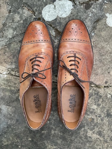 Loake tan leather brogue - leather, lace