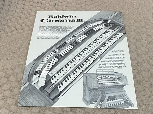 Keyboard organ advert 11x8 - organ, 11x8"