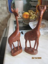 wooden giraffe's x 2