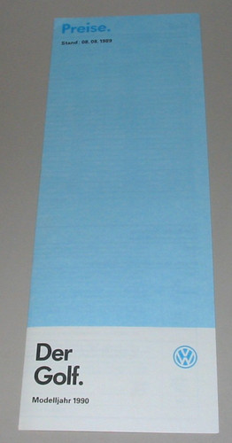 Brochure price list - vw, ii