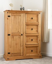 1 Door 4 Drawer Low Wardrobe